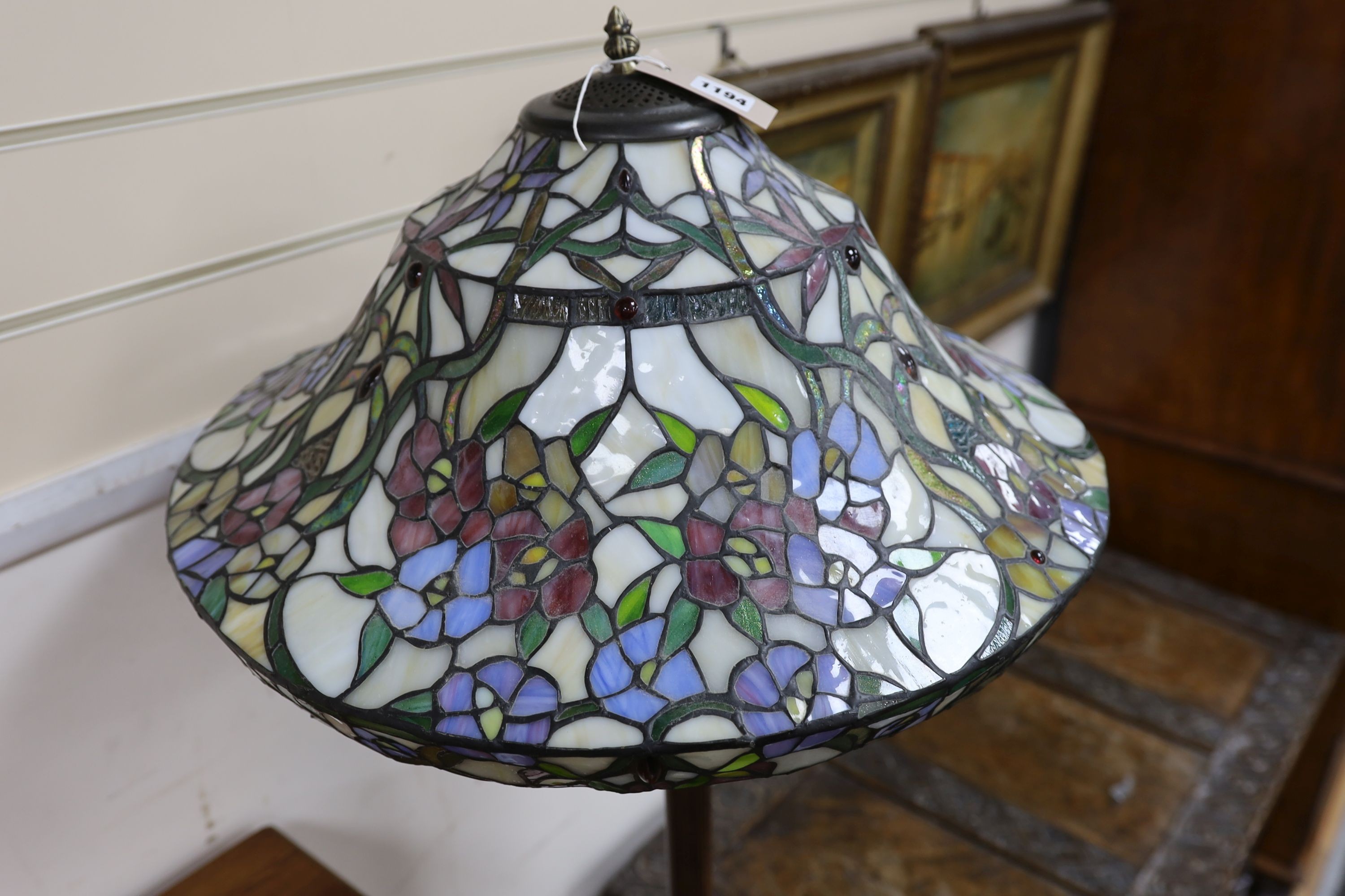 A Tiffany style standard lamp, height 156cm